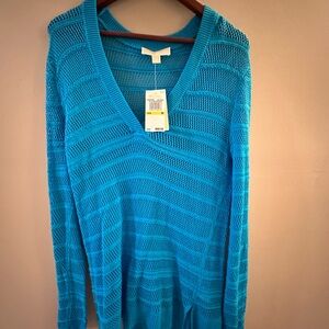 Michael, Michael Kors, medium, blue top, new